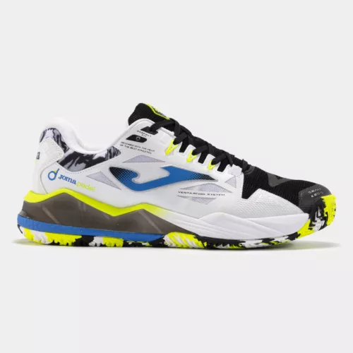 Joma Slam Lady 2423 wit blauw geel padelschoen | PadelShopWestland