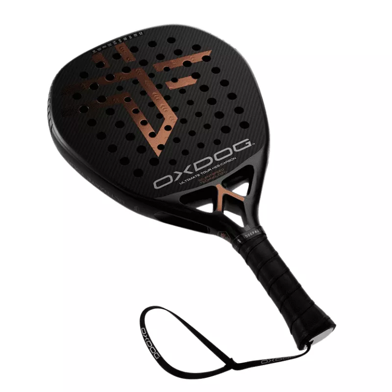 Oxdog Ultimate Tour Hes-Carbon zwart brons diamantvormig padelracket | PadelShopWestland