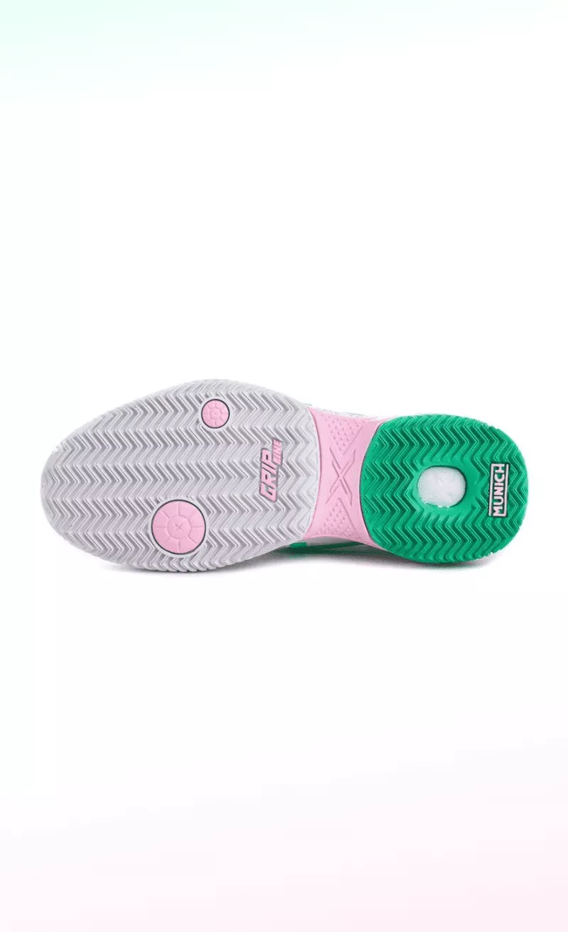 Munich Atomik 12 wit roze groen padelschoen | PadelShopWestland