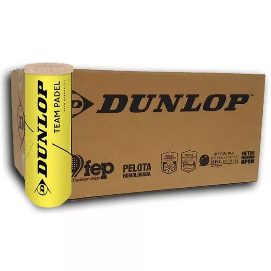 Dunlop Team Padel ballen doos (24 x 3 stuks) | PadelShopWestland