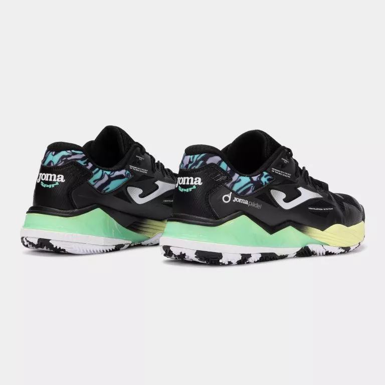 Joma Spin zwart groen heren padelschoenen | PadelShopWestland