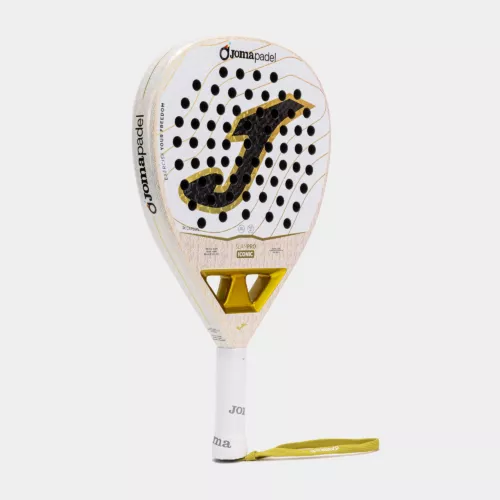Joma Slam Pro Iconic White/Gold padelracket | PadelShopWestland